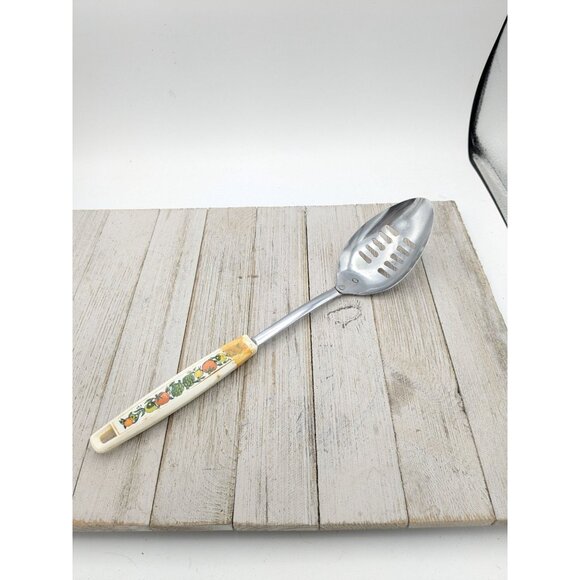Ekco Chromium Plated Slotted Serving Spoon 12" White Veggies - Picture 1 of 7